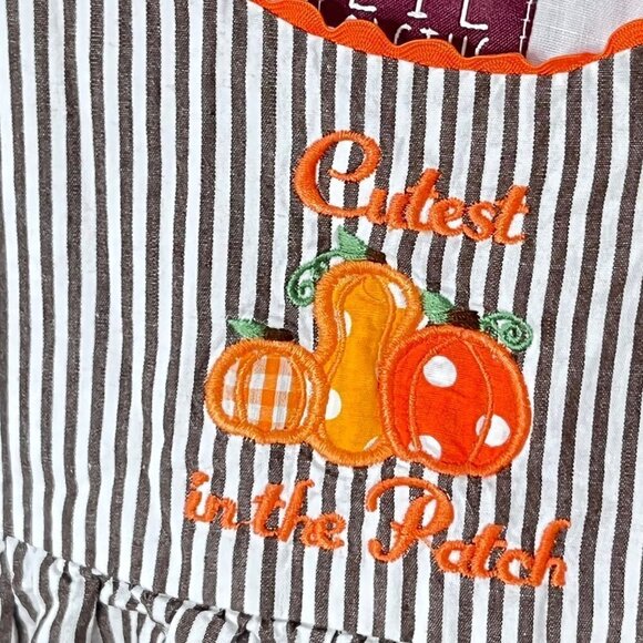 Lil Cactus Baby Girls Pumpkin Patch Dress/ Jumper- Size 12-24 months - Picture 2 of 4